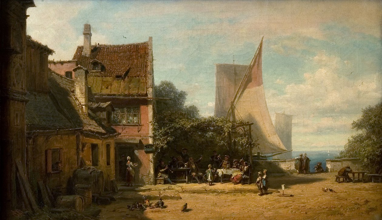 Kro ved søen af Carl Spitzweg