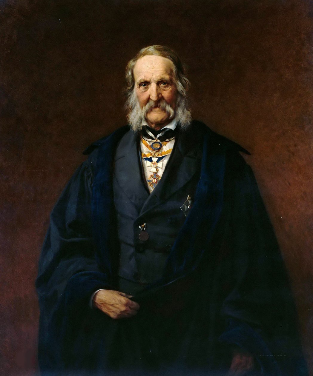 Portræt af fysikeren Franz Ernst Neumann 1798-1895, 1886. af Carl Steffeck