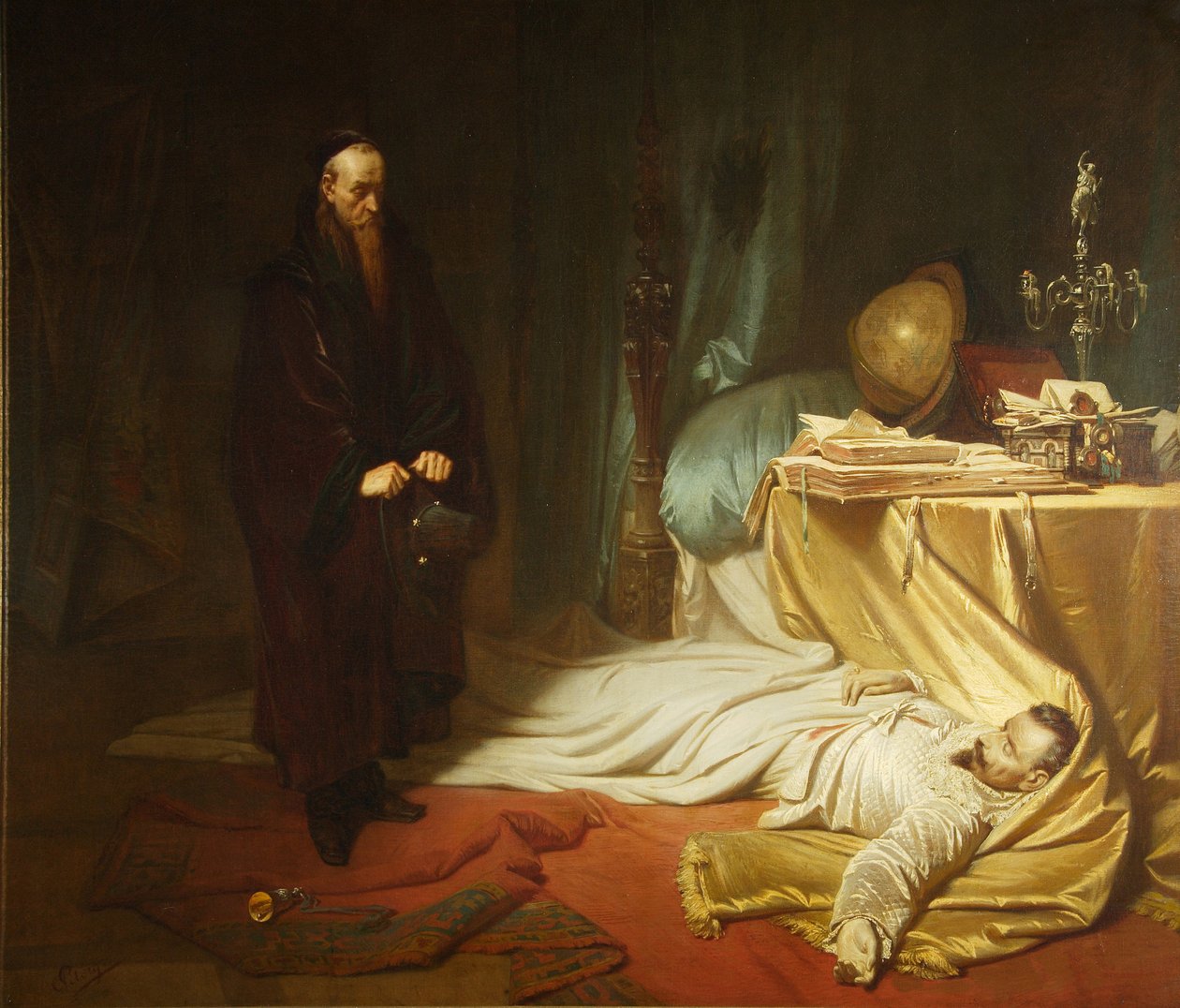 Seni ved Wallensteins døde krop, 1855 af Carl Theodor von Piloty