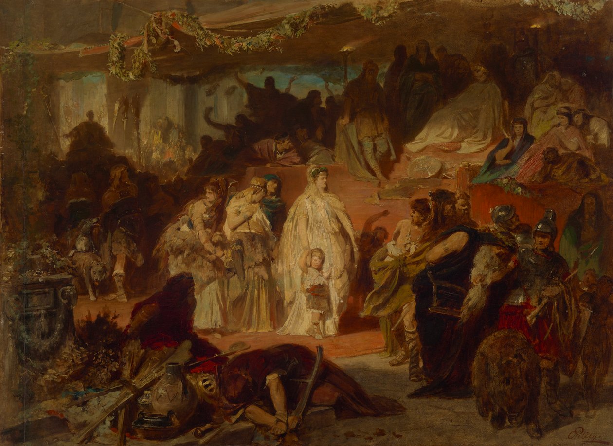 Thusnelda i Germanicus triumftog af Carl Theodor von Piloty