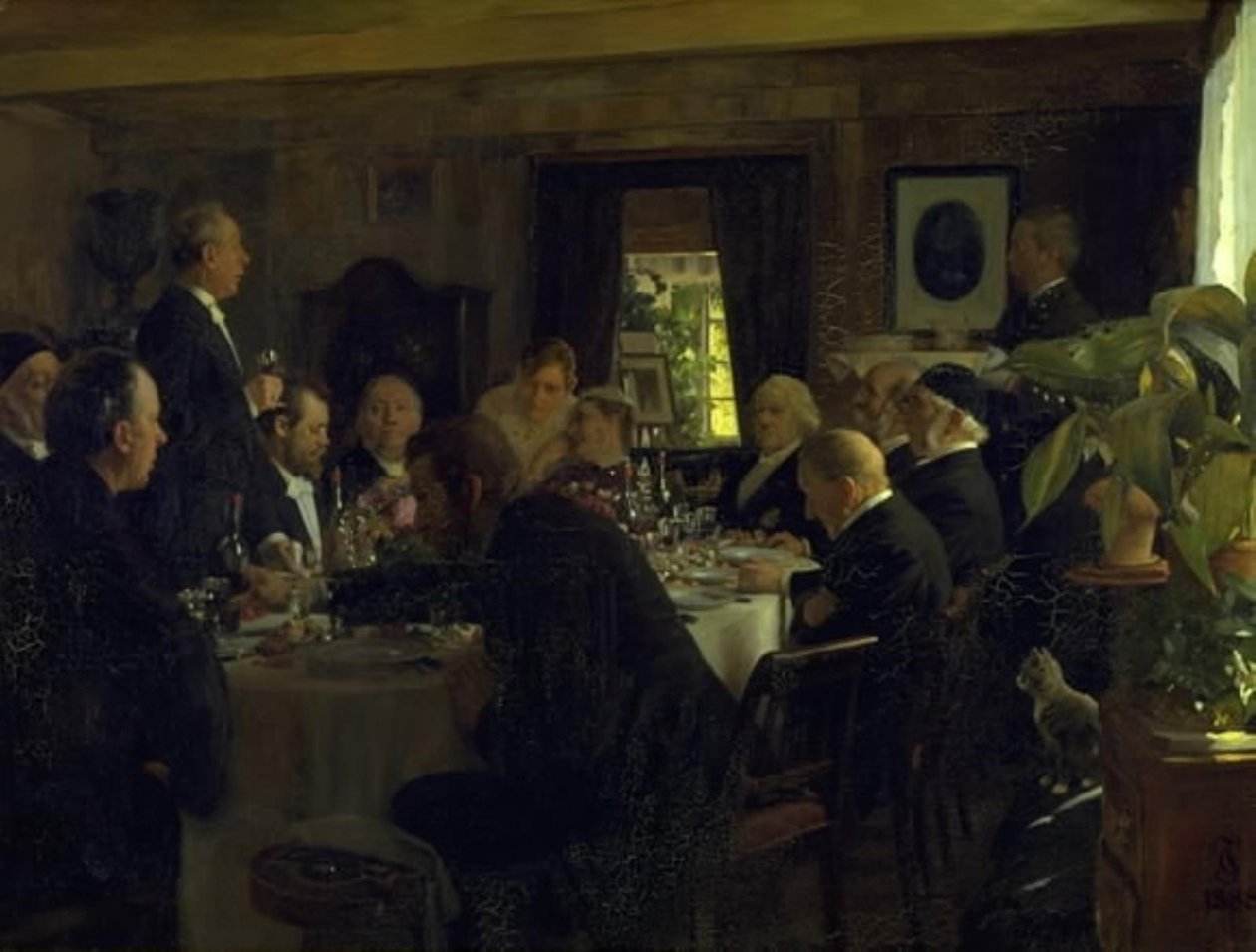 Middag efter bispevisitatsen af Carl Thomsen