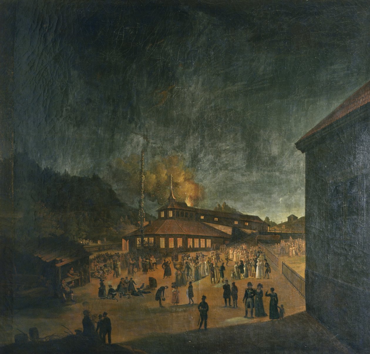 National celebration at Bærum Jernverk (iron factory) Midsummer af Carl Vogt