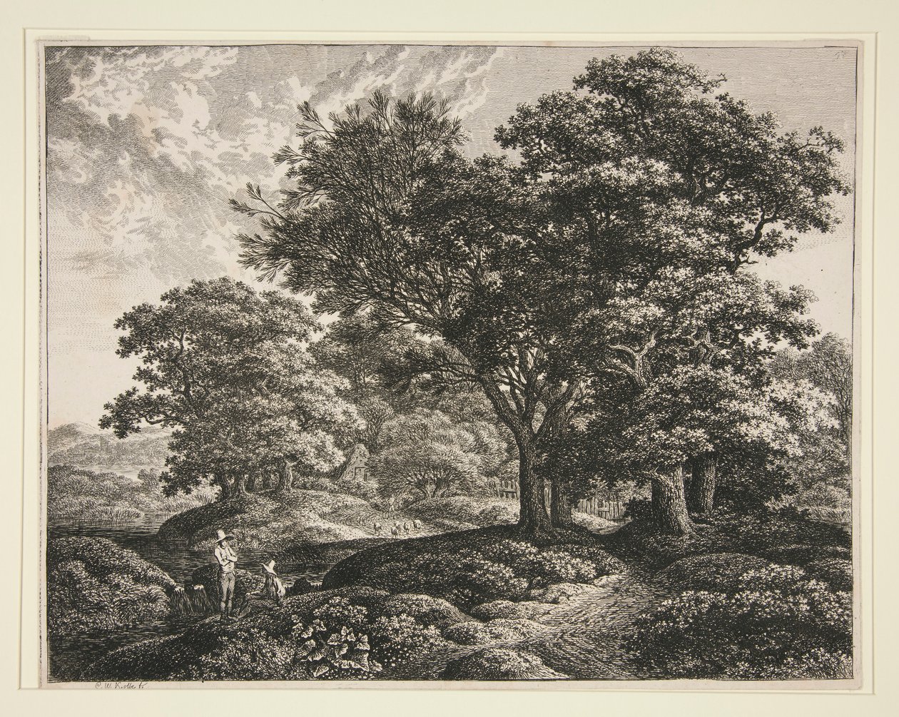 Landskab af Carl Wilhelm Kolbe the elder