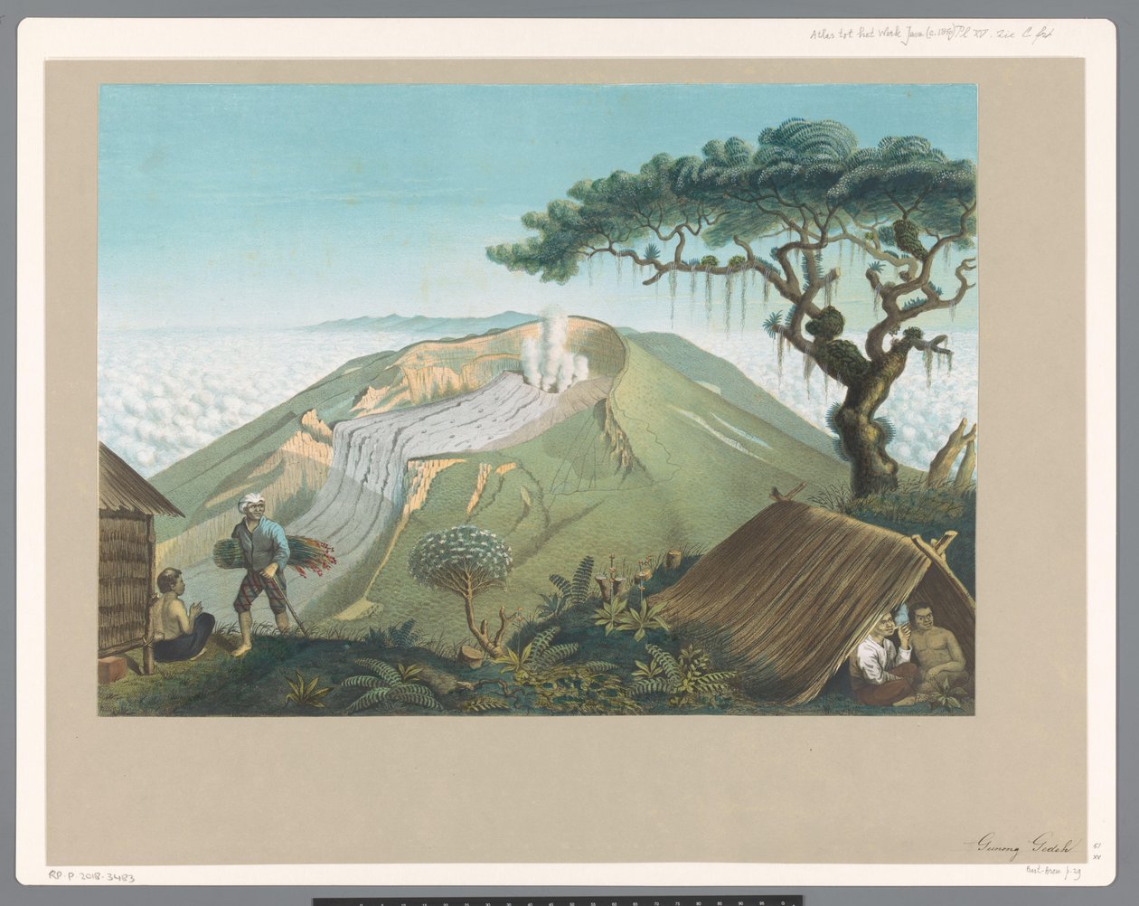 Vulkanen Gede i det vestlige Java af Carl Wilhelm Mieling (possibly)