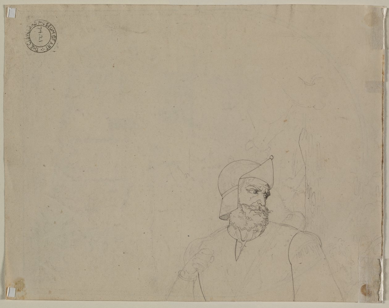 Soldat i et landskab, andet kvartal 1800-tallet. af Carl Wilhelm Tischbein
