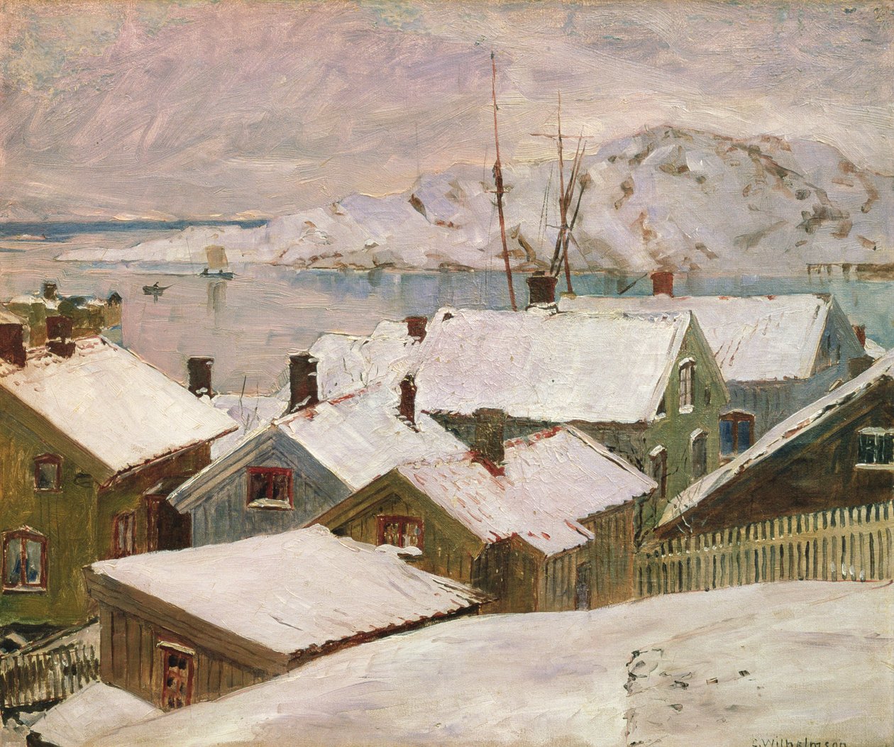 Fiskebackskil om vinteren, 1899 af Carl Wilhelm Wilhelmson