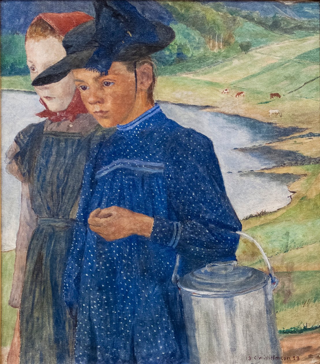 To piger på vej af Carl Wilhelm Wilhelmson
