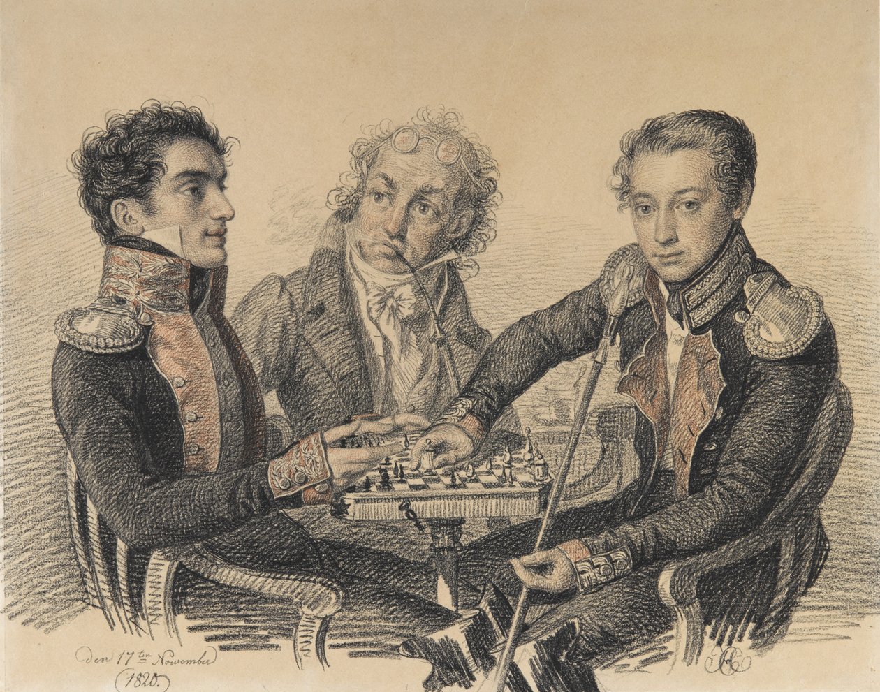 Grev Zakhar Semyonovich Herheulidze 1797-1856, baron Alexei Ivanovich Cherkasov 1799-1855. af Carl von Hampeln