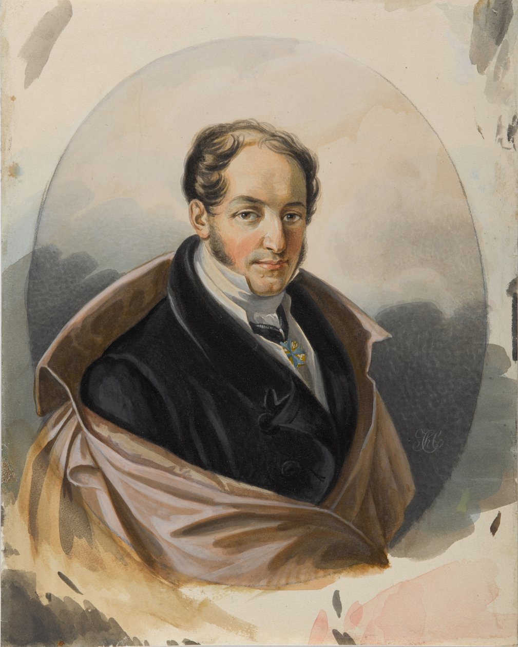 Portræt af Alexander Ivanovich Lorer 1779-1824, begyndelsen af 1820