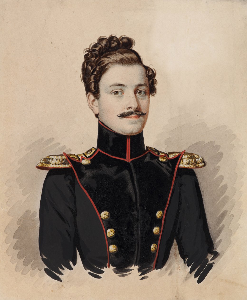 Portræt af Artemy Dmitrievich Raevsky 1814-1853, 1835. af Carl von Hampeln