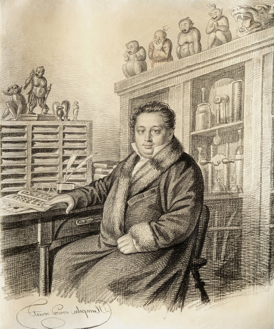 Portræt af baron Paul Ludwig Schilling von Cannstatt 1786-1837, før 1822. af Carl von Hampeln