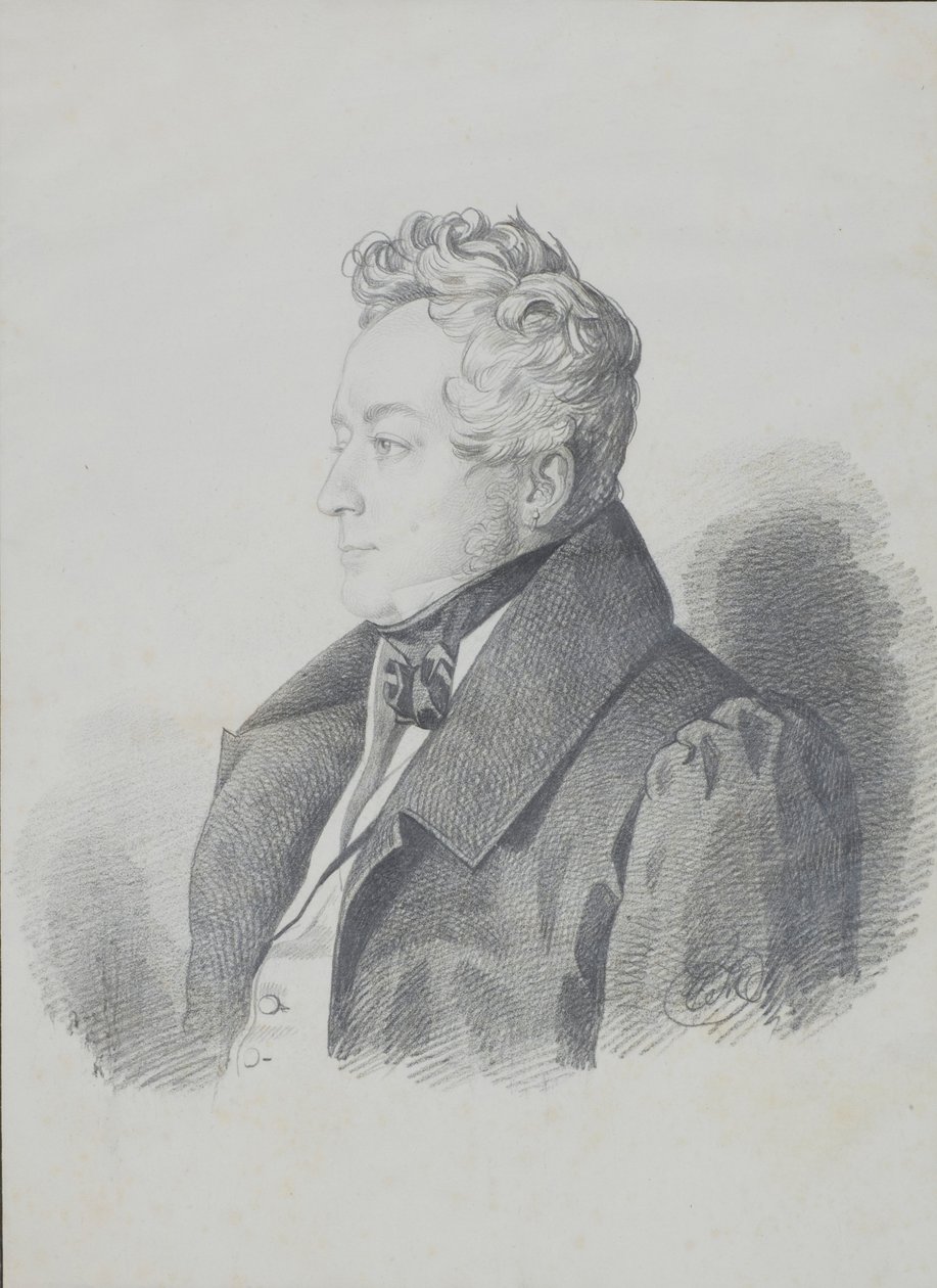 Portræt af grev Alexander Dmitrievich Olsufyev 1790-1853, efter 1832. af Carl von Hampeln