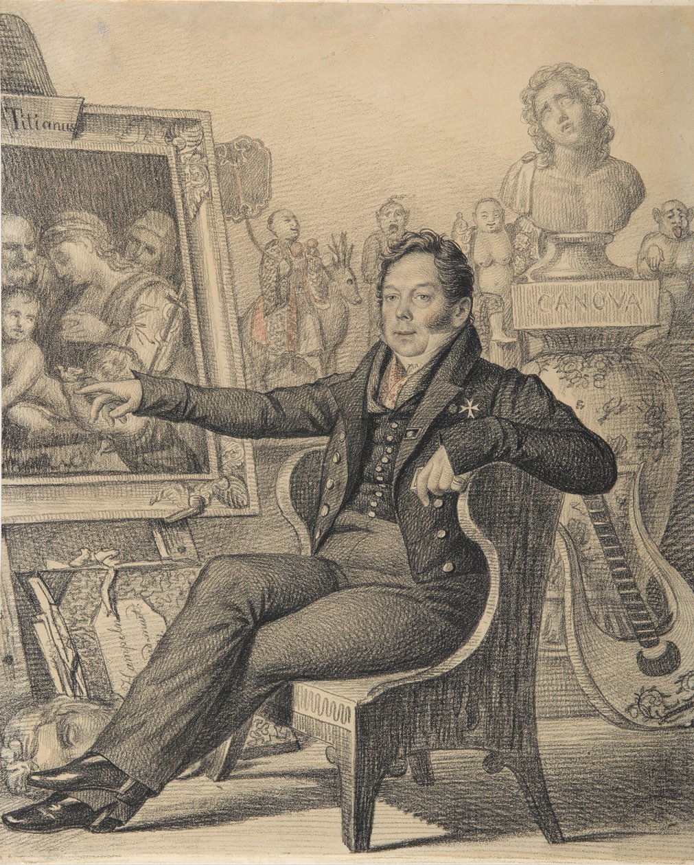 Portræt af grev Nikita Ivanovich Dondukov-Korsakov 1776-1857, 1821. af Carl von Hampeln