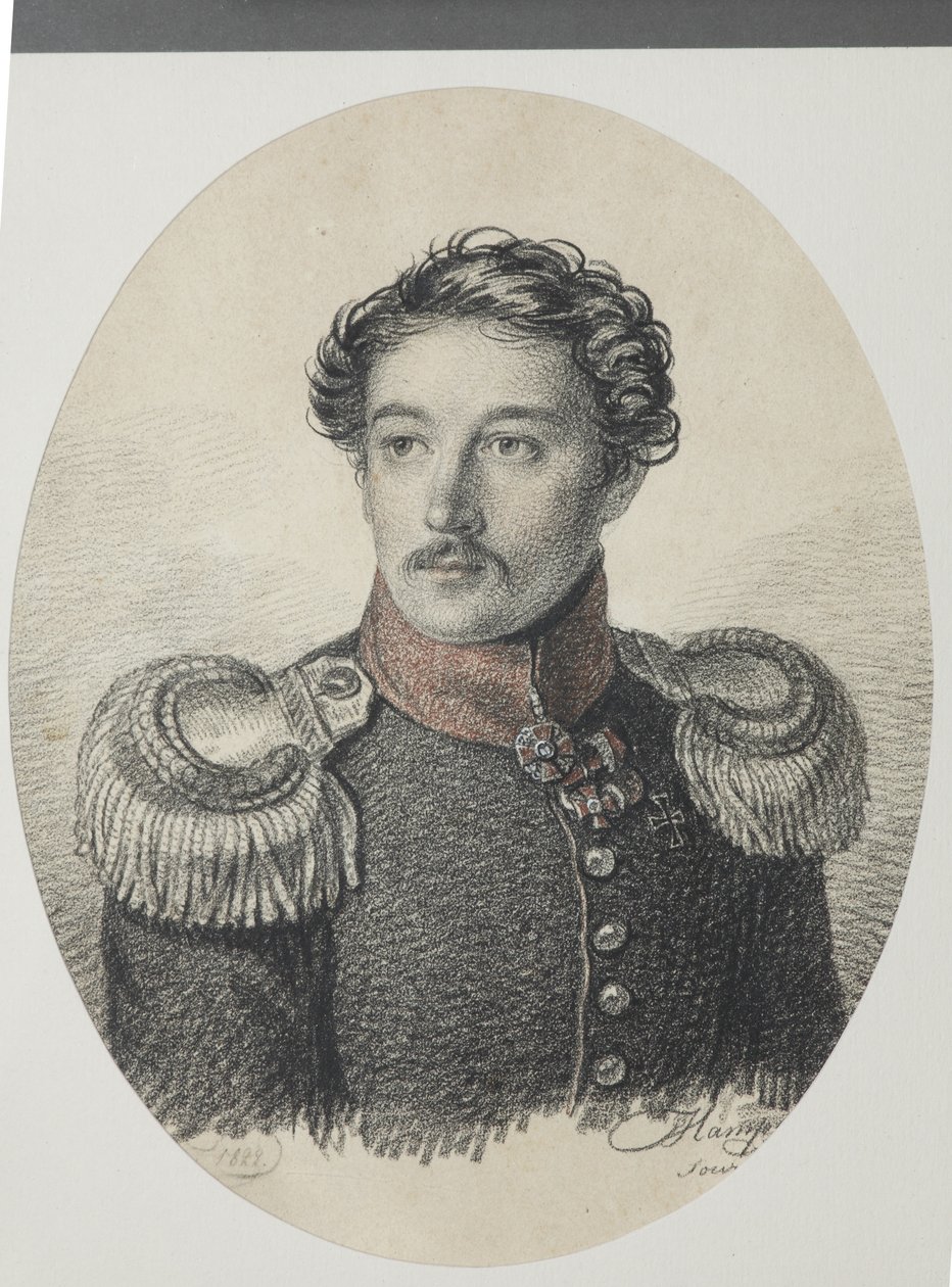 Portræt af Nikolai Vasilyevich Khvostov 1793-1837, 1822. af Carl von Hampeln