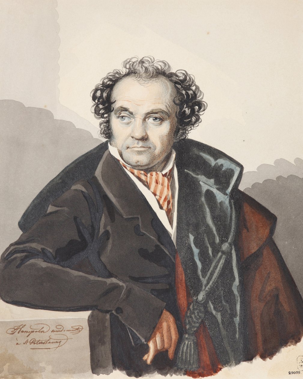Portræt af Sergey Dmitryevich Lvov 1781-1857, 1820
