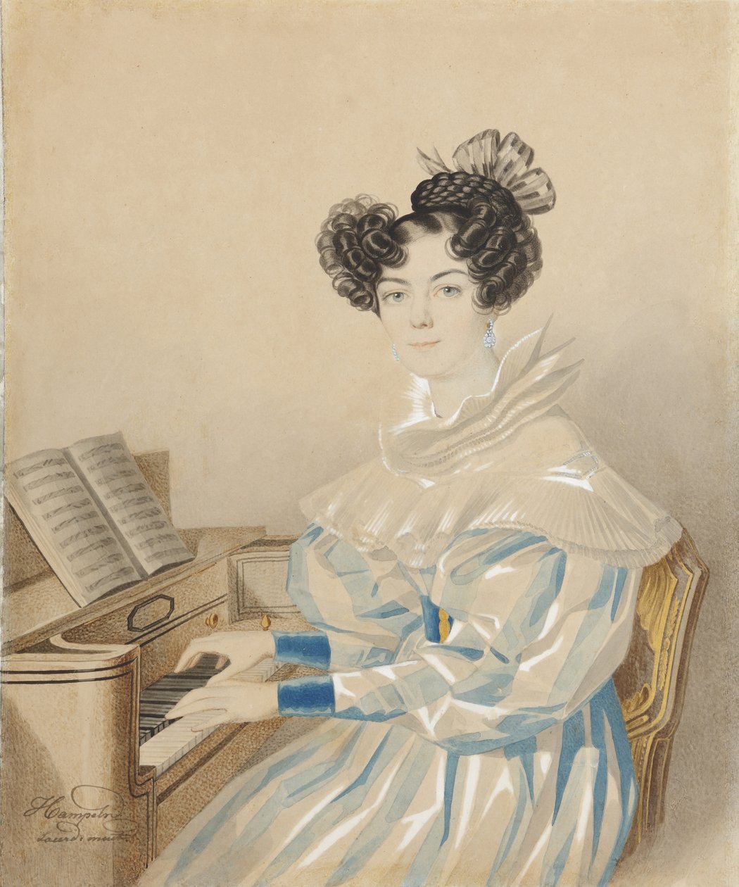 Portræt af Tatiana Petrovna Lvova 1789-1848, født Poltoratskaya, 1820