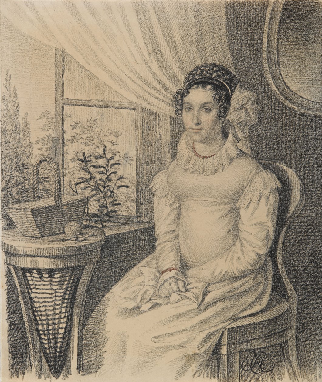 Portræt af Varvara Alexandrovna Korsakova, Airlie 1820p. af Carl von Hampeln