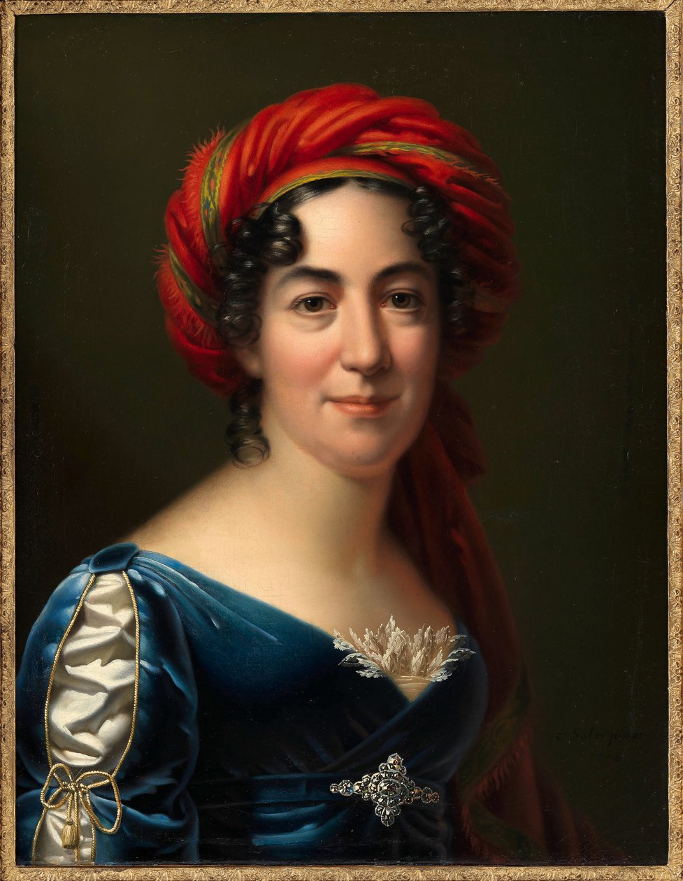 Portræt af forfatteren Caroline Pichler 1769-1843, 1818. af Carl von Sales