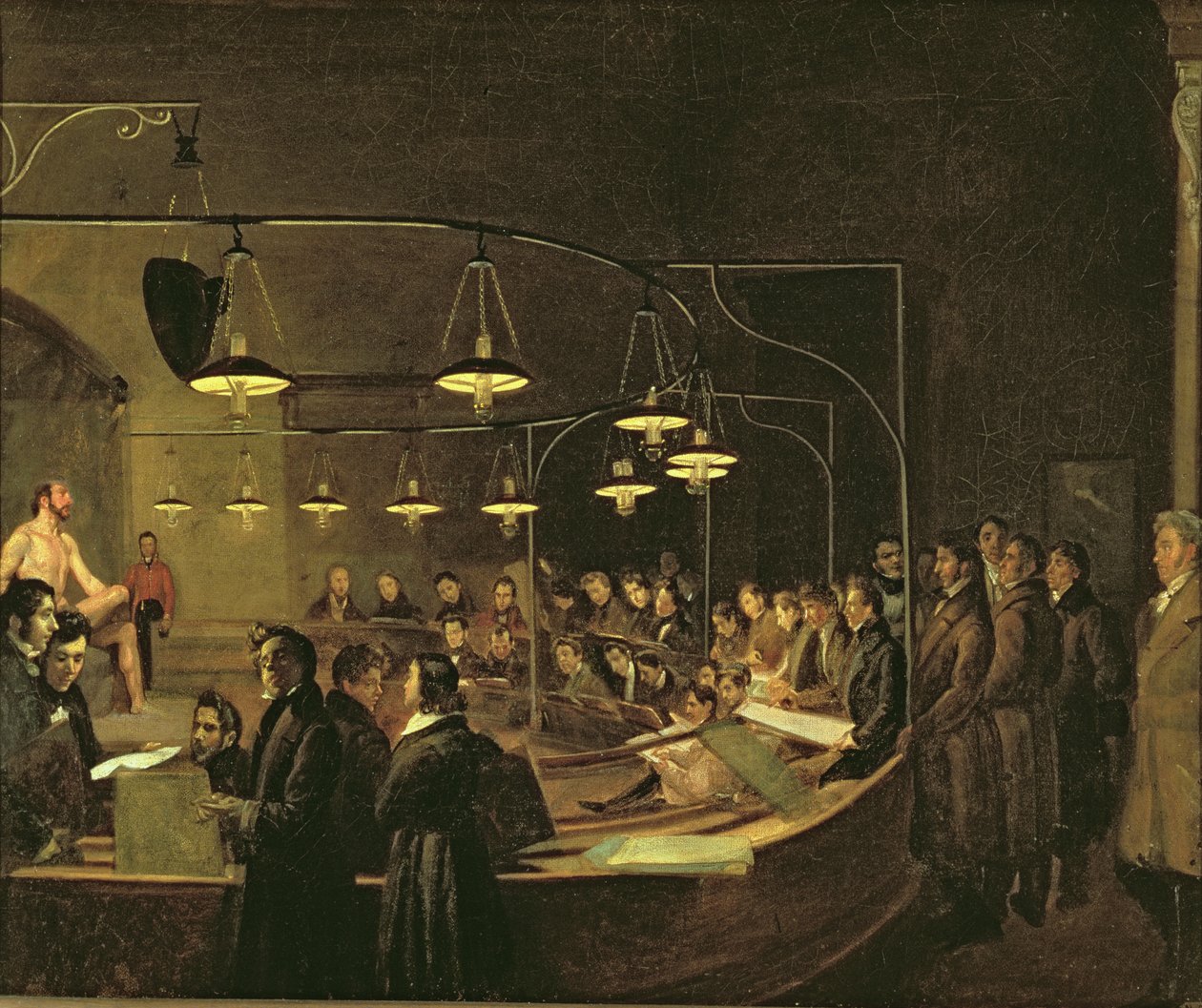 Anatomi lektionen, 1845 af Carle Felice Biscaria