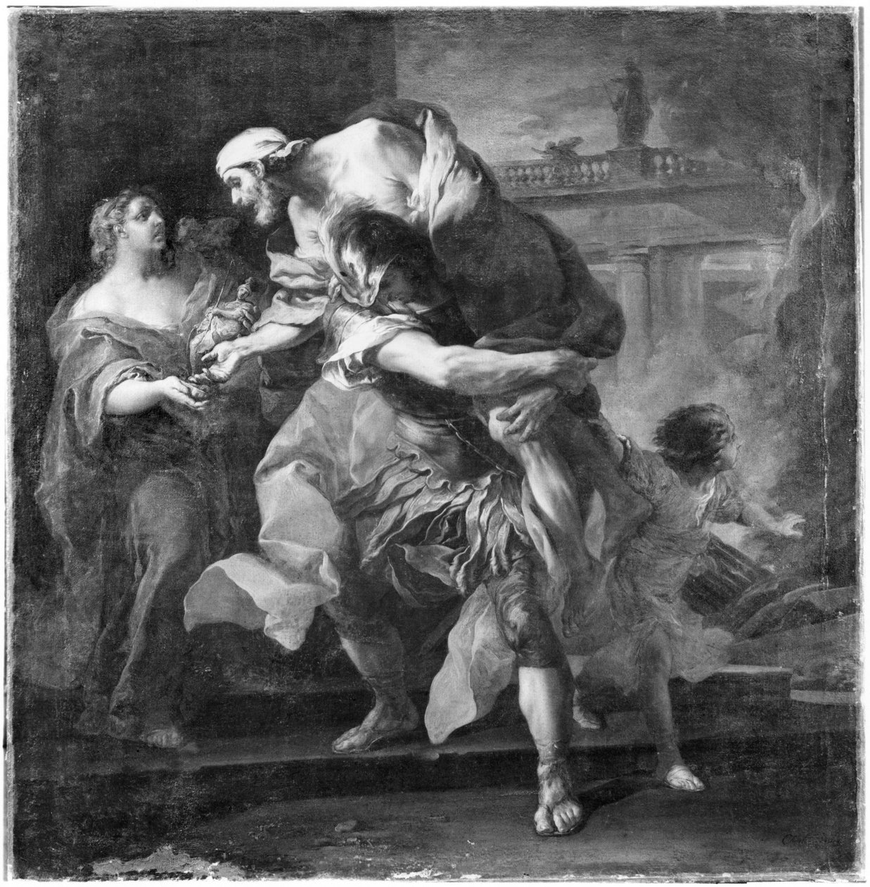 Aeneas bærer Anchises, 1729 af Carle van Loo
