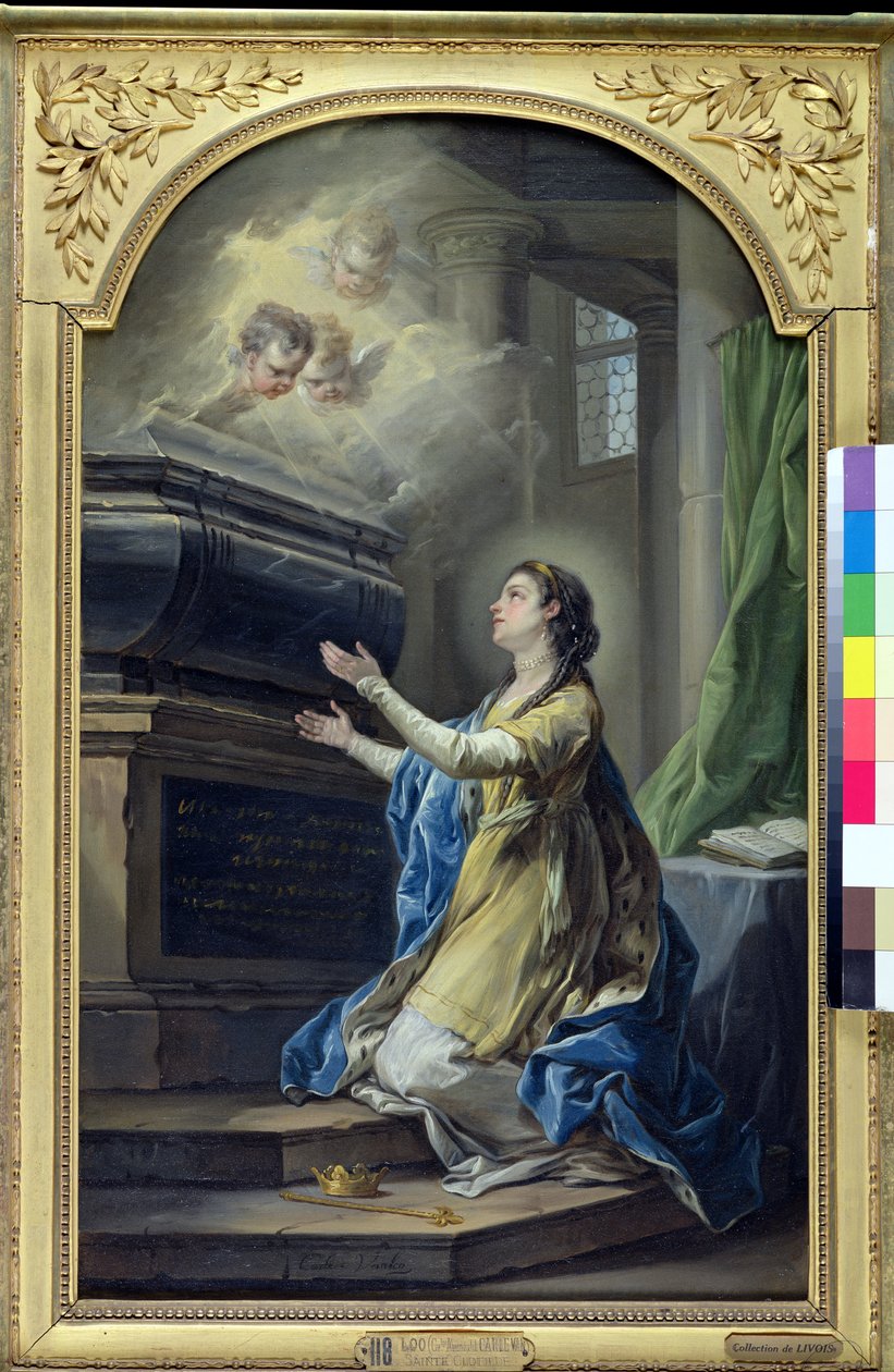St. Clotilda (474-545) af Carle van Loo