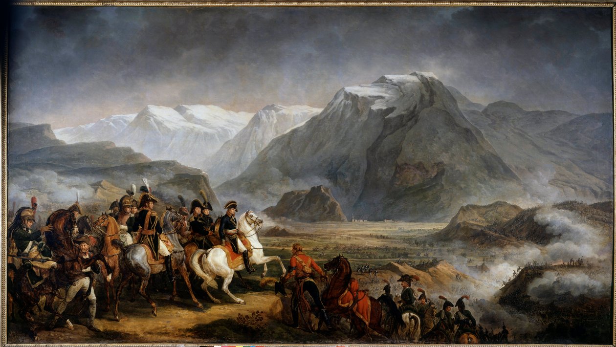 General Napoleon Bonaparte (1769-1821) ved slaget ved Rivoli Maleri af Antoine Carle Vernet (1758-1836) Boissy saint Leger fra det 19. århundrede, Chateau de Grosbois - General Napoleon Bonaparte (1769-1821) under slaget ved Rivoli. Maleri af Antoine Charl af Carle Vernet