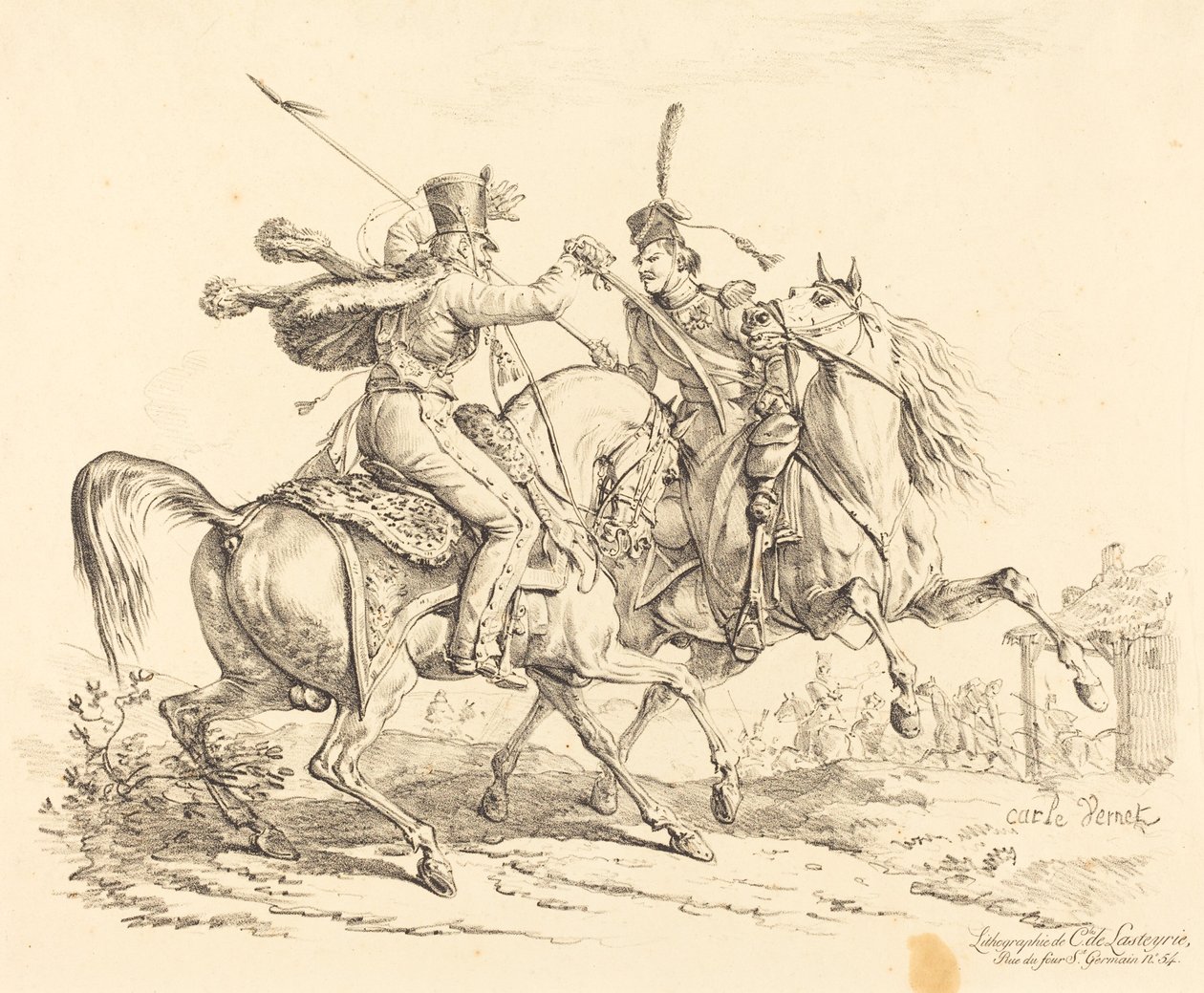 Hussard slår en kosak af Carle Vernet