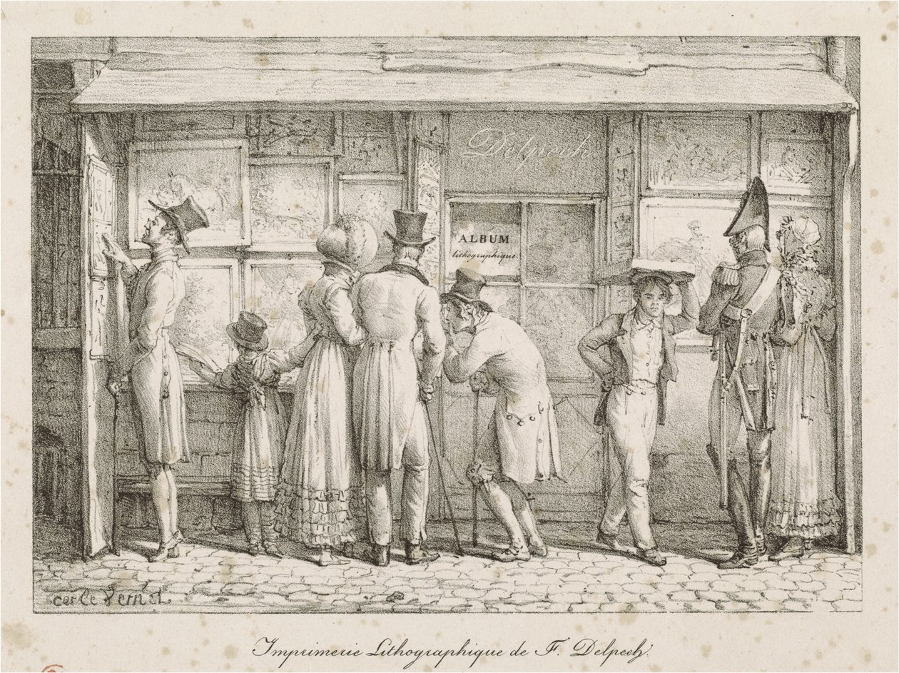Litografisk trykkeri af F. Delpech af Carle Vernet