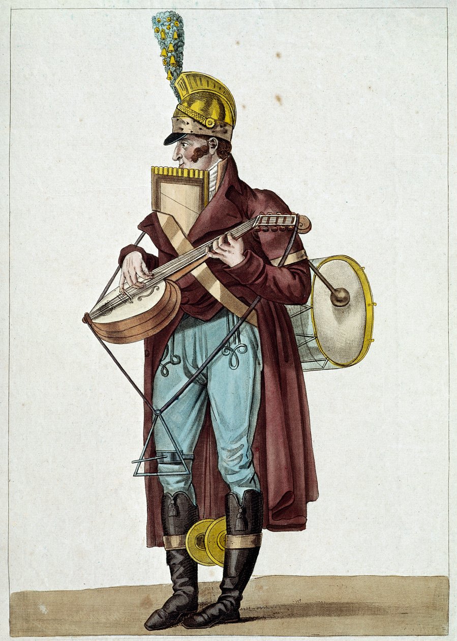Monsieur Ut la si, orkester for borgerlige teatre (gademusiker) (Illustration af Carle Vernet