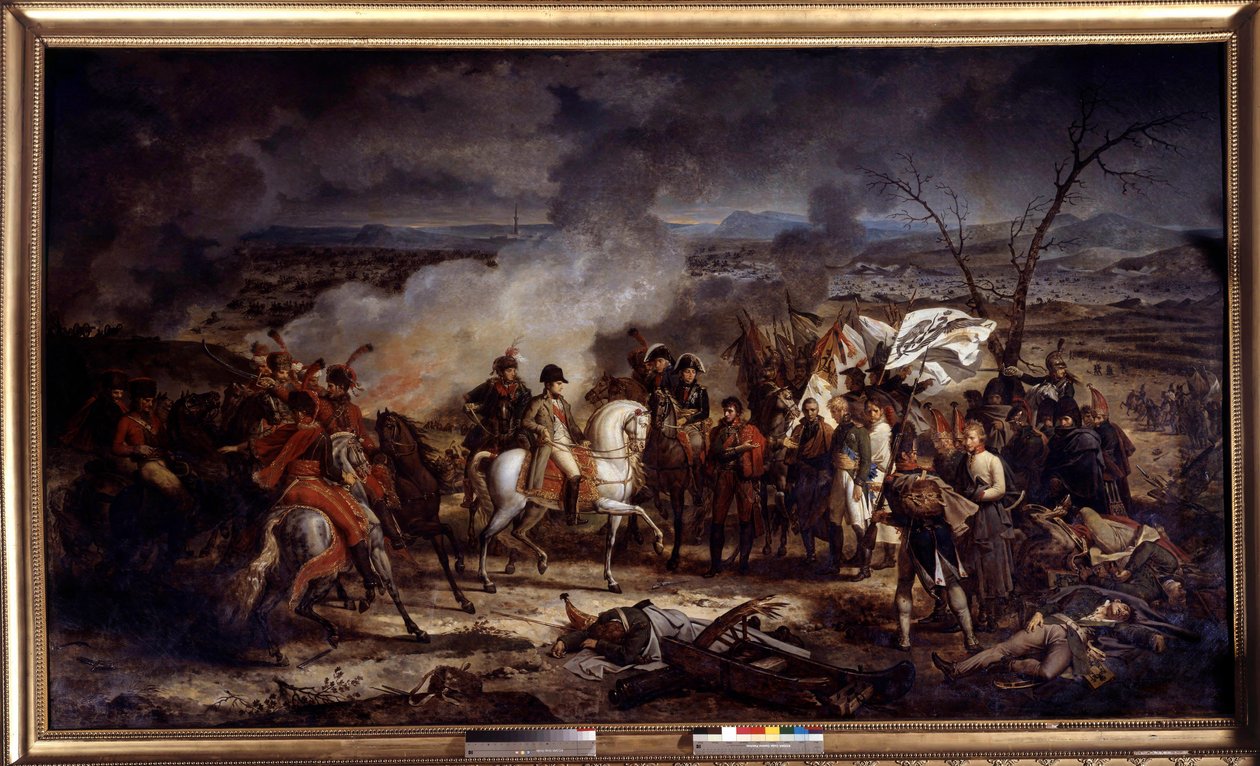 Napoleonskrigen: "" Kejser Napoleon I (1769-1821) under slaget ved Austerlitz den 2/12/1805. Maleri af Antoine Vernet (1758-1836) 1805 Boissy Saint Leger. Chateau De Grosbois af Carle Vernet