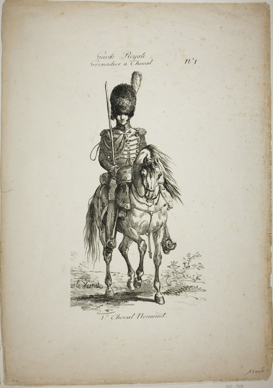 Royal Guard, Norman Mounted Grenadier and Horse, nr. 1 af Carle Vernet