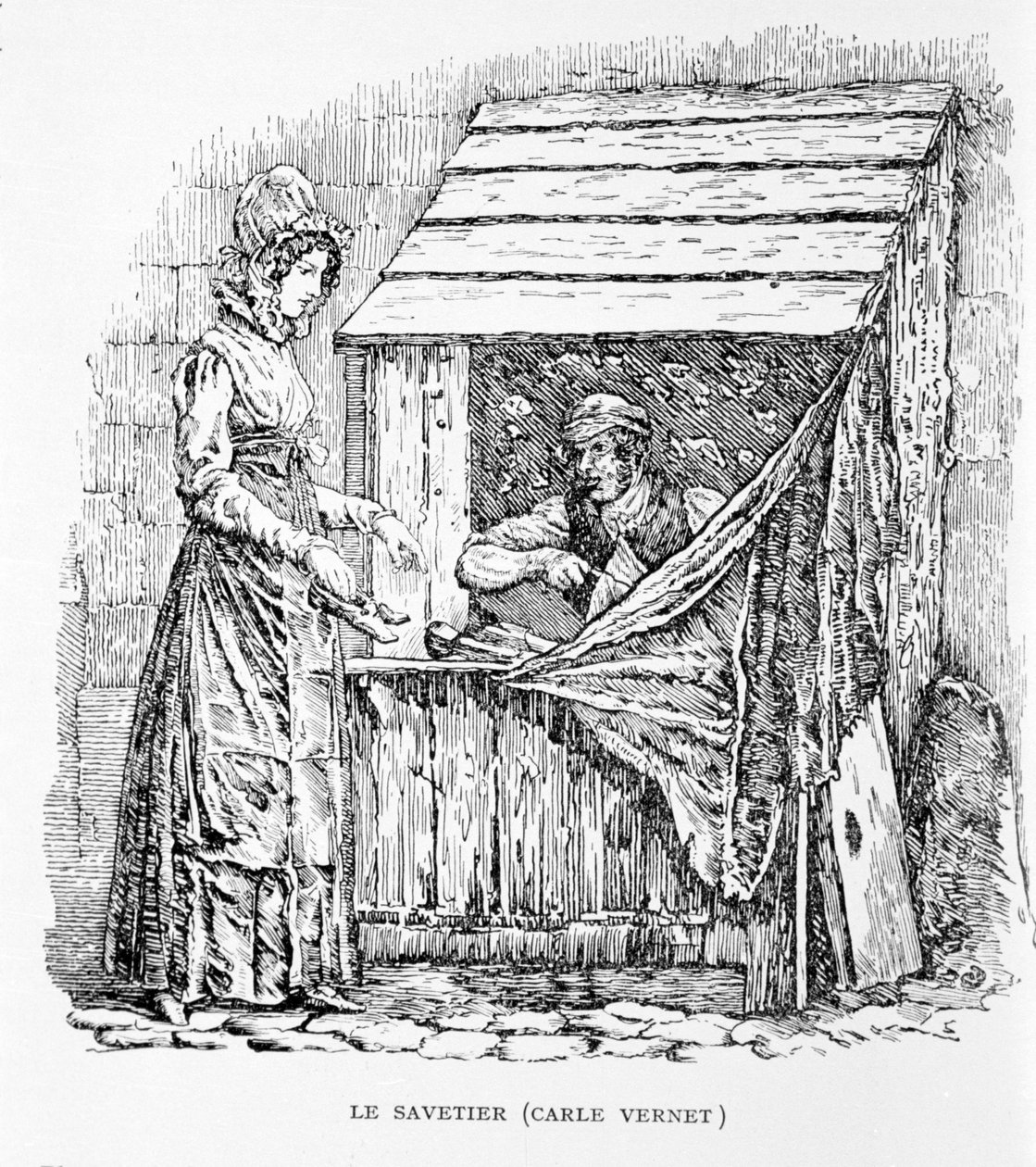 Savetieren. Carle Vernet gravering. 19. århundrede. af Carle Vernet