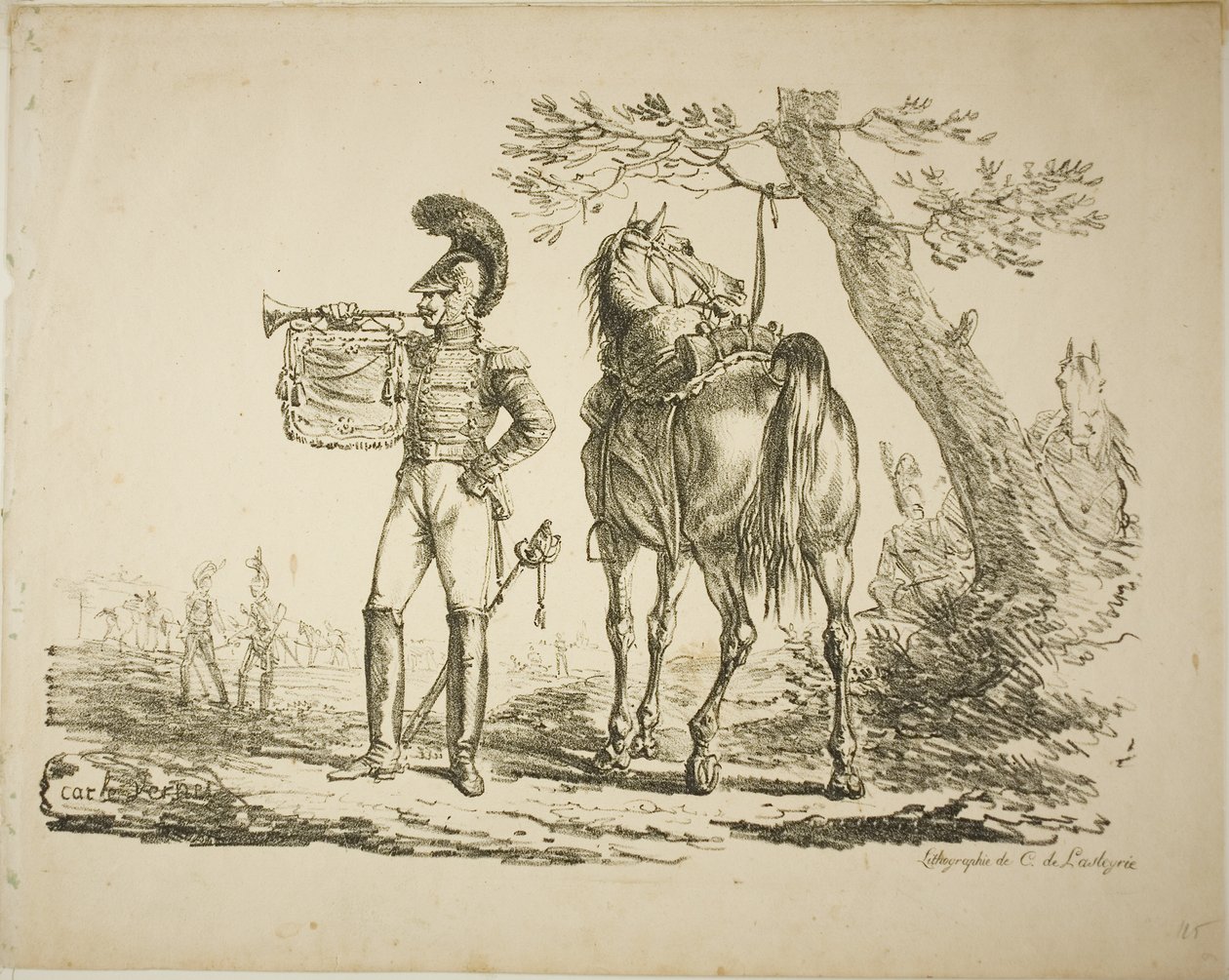 Geværmændenes trompetist af Carle Vernet