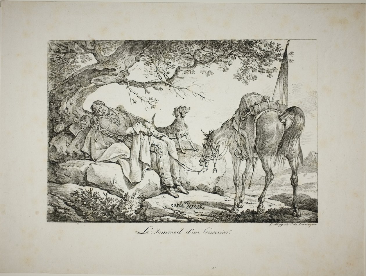 Sovende kriger af Carle Vernet