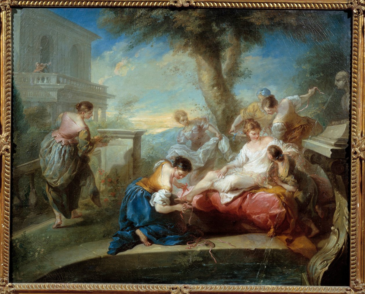 David og Betsabee. Maleri af Carle Van Loo (1705-1765). Meaux.Musee Bossuet af Carle van Loo