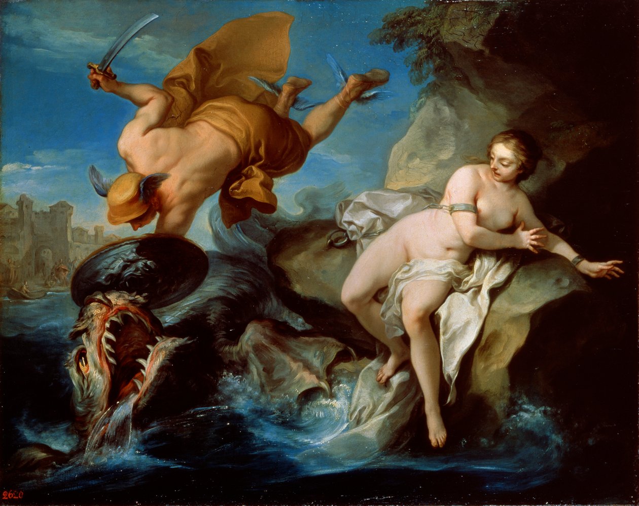 Perseus og Andromeda, 1600-tallet. af Carle van Loo