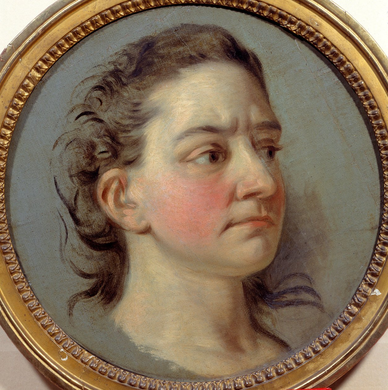 Portræt af Mademoiselle Clairon Josephe Leris de La Ttude dit Mademoiselle Clairon (1723 -1803) tolk af Voltaire. Maleri af Carle Van Loo (1705-1765) af Carle van Loo
