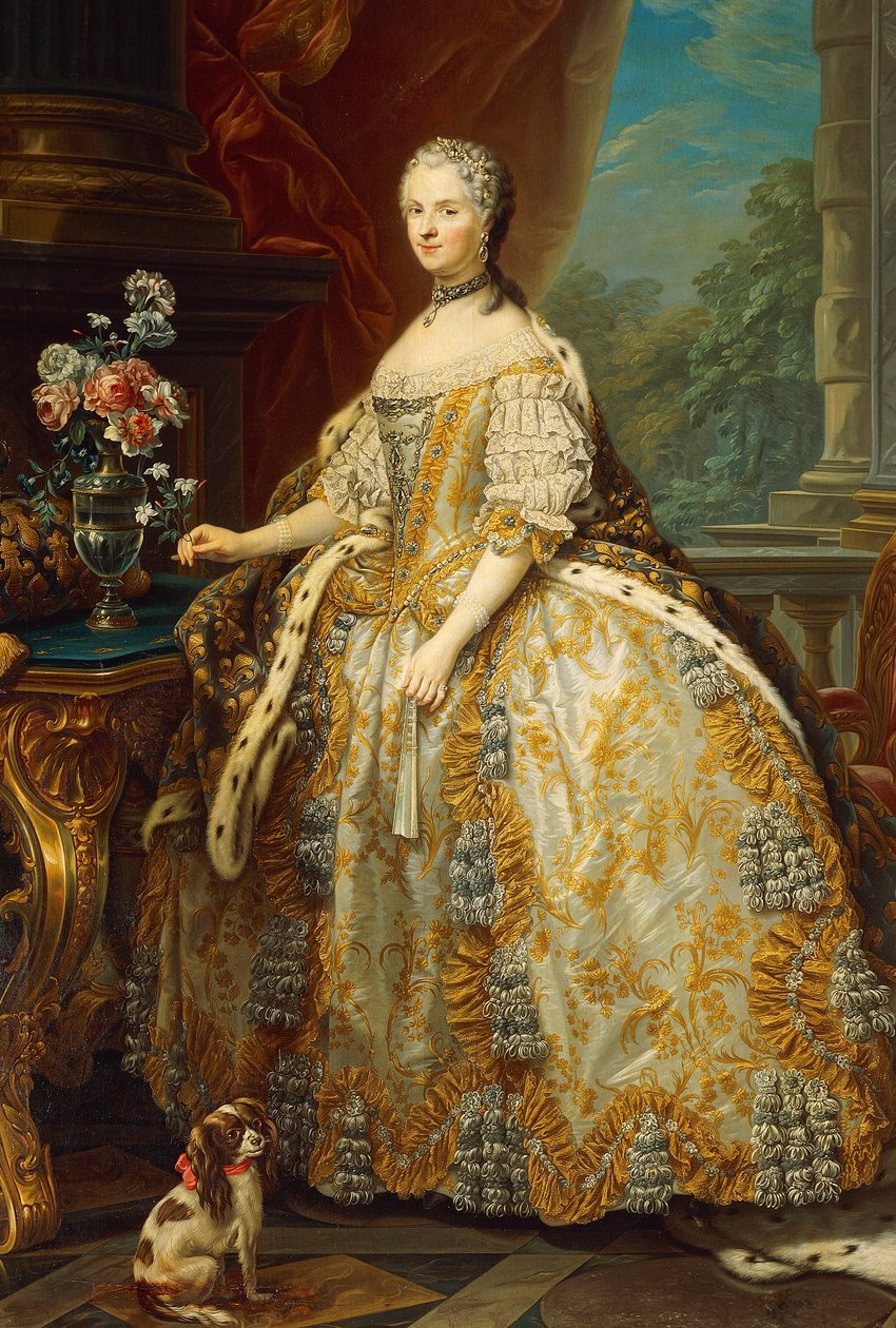 Portræt af Maria Leczinska eller Leszczynska (Trzebnica af Carle van Loo