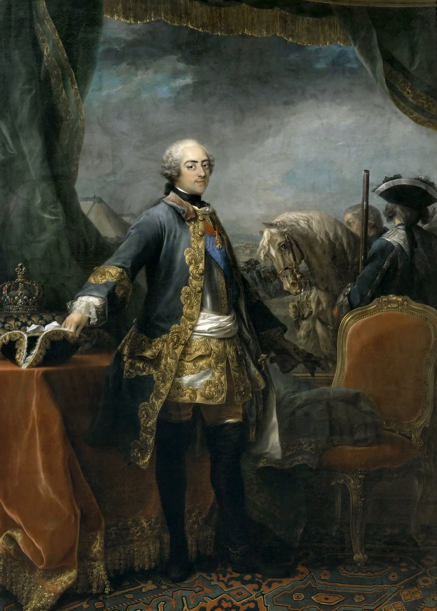 Portræt af kong Ludvig XV 1710-1774 af Carle van Loo