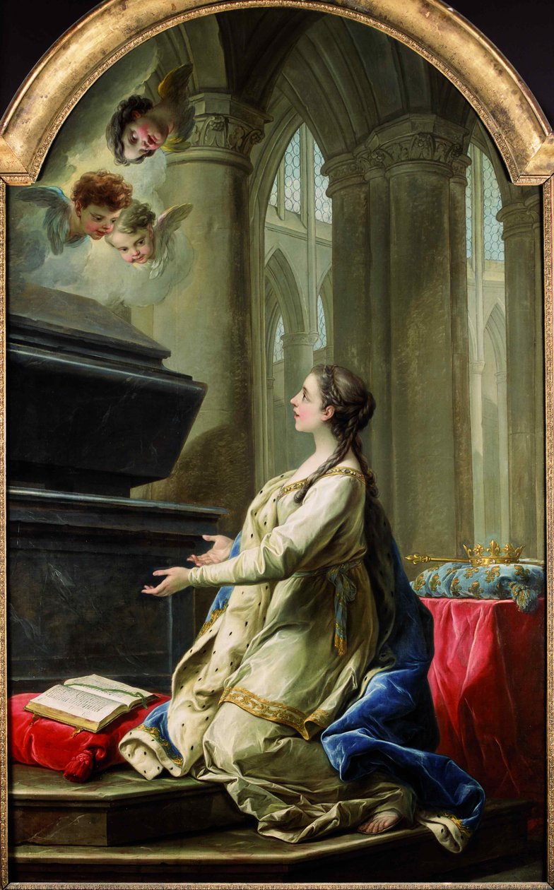 Sankt Clotilde beder ved Sankt Martins grav, 1753. af Carle van Loo
