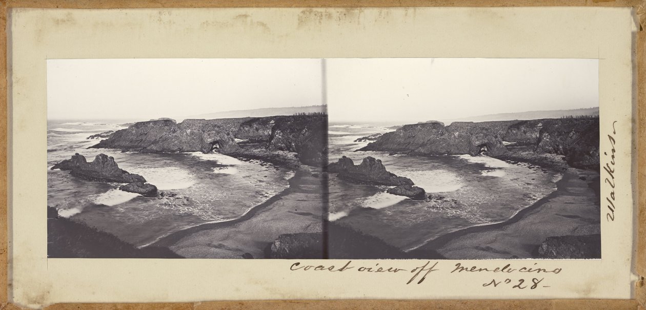 (Kystudsigt ud for Mendocino) af Carleton E. Watkins