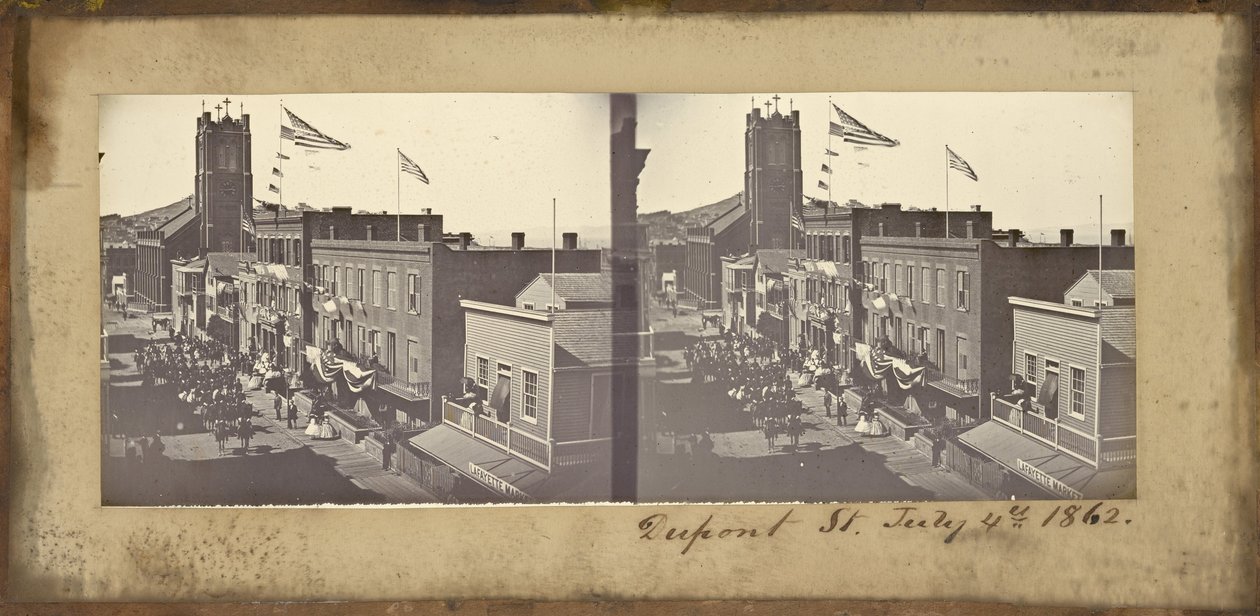 (Dupont Street, 4. juli 1862) af Carleton E. Watkins