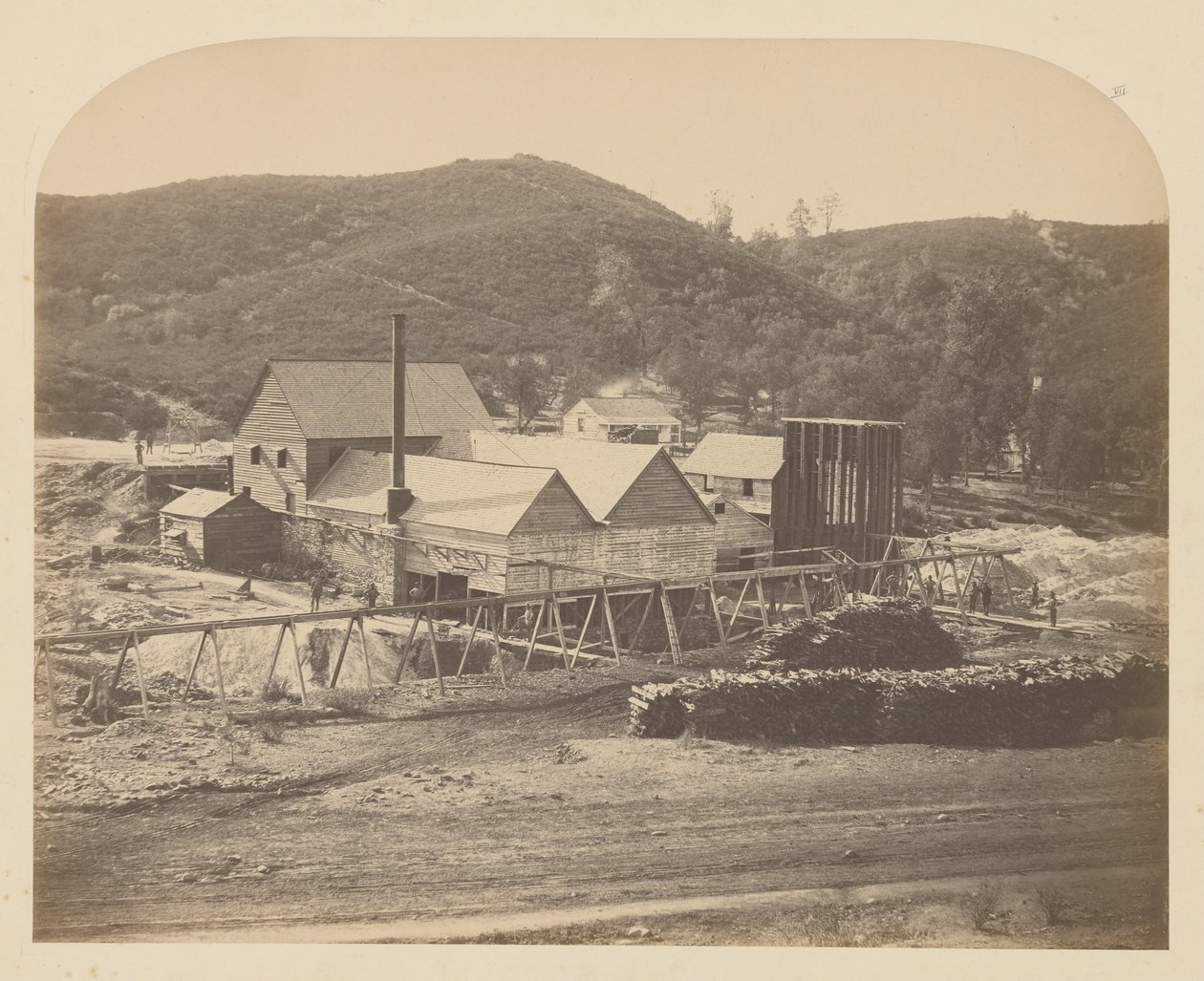 (Mount Ophir Mill) af Carleton E. Watkins