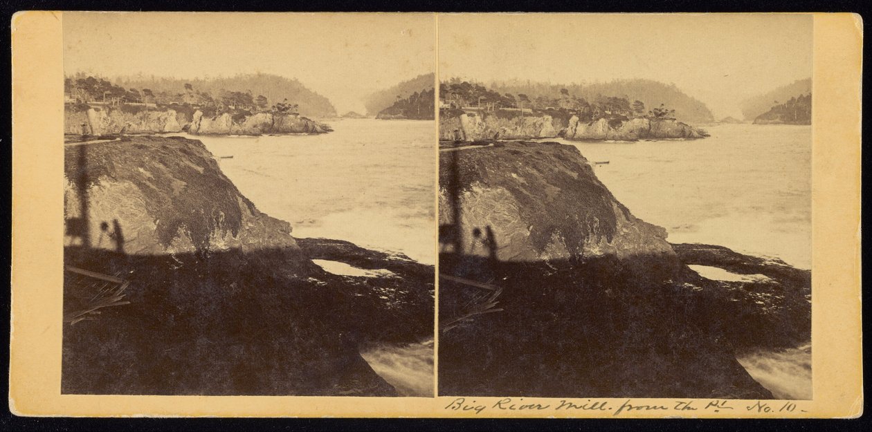 Big River Mill fra Pt. af Carleton E. Watkins