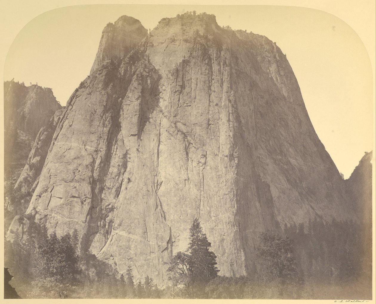 Cathedral Rock-Yosemite, nr. 20 af Carleton E. Watkins