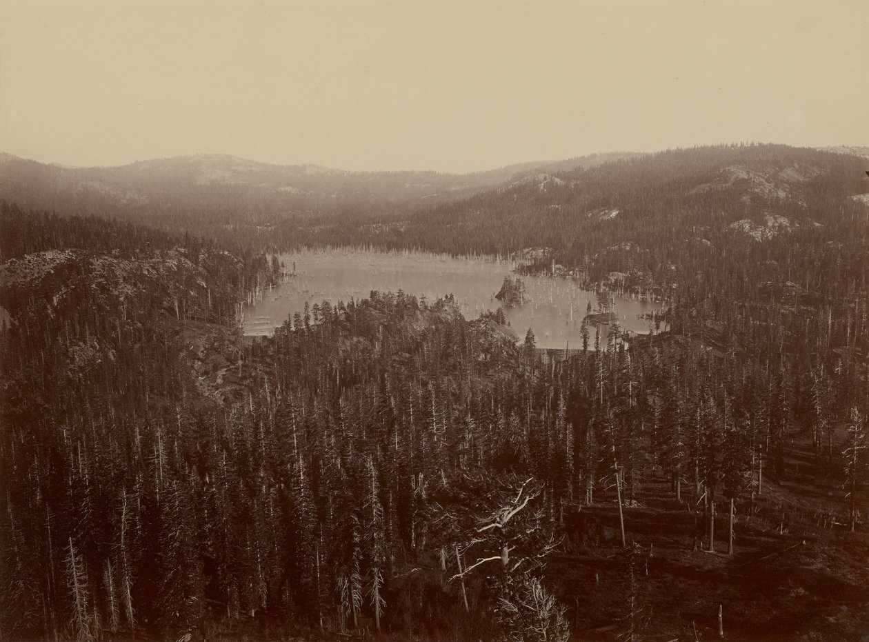 Dæmninger og sø, Nevada County, Fjernudsigt af Carleton E. Watkins
