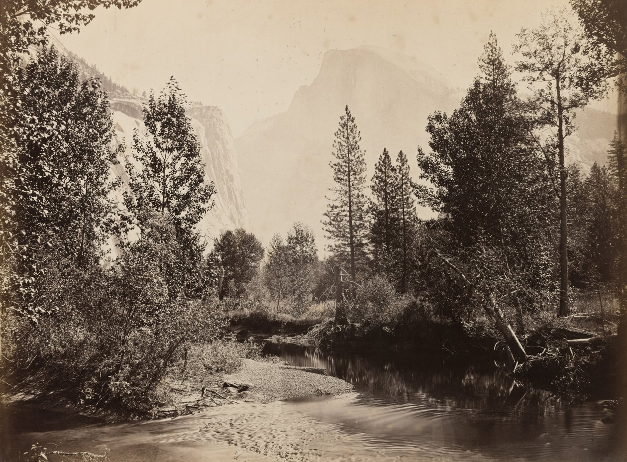 Half Dome, 4967 fod, Yosemite af Carleton E. Watkins
