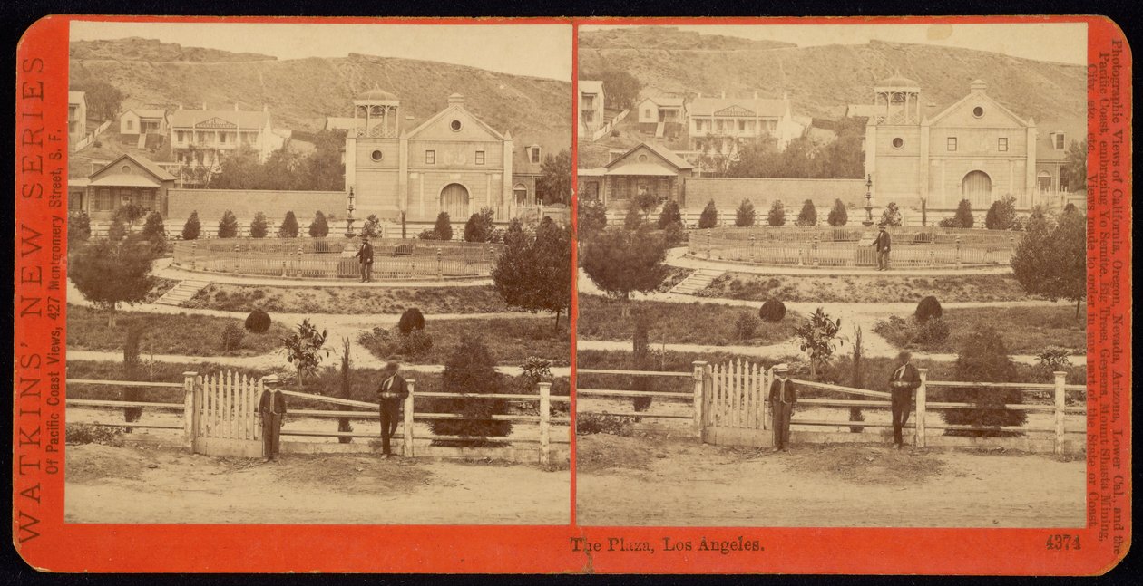 The Plaza, Los Angeles af Carleton E. Watkins