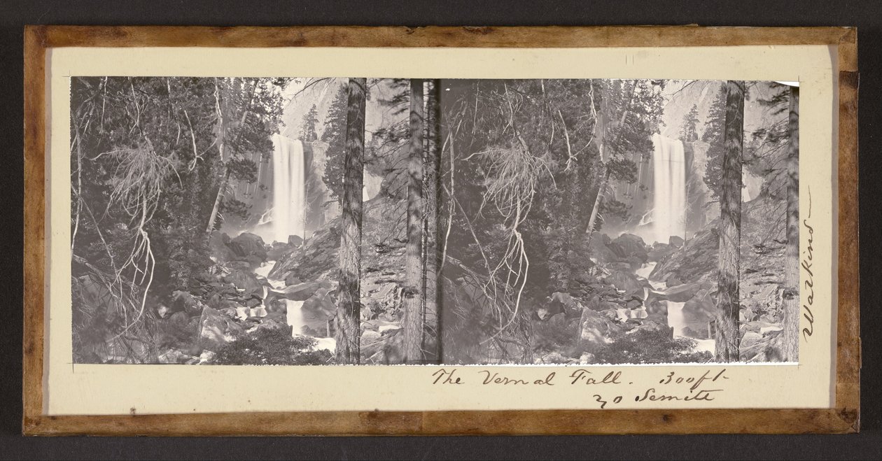 Vernal -faldet. 300 ft. Yo Semit. af Carleton E. Watkins