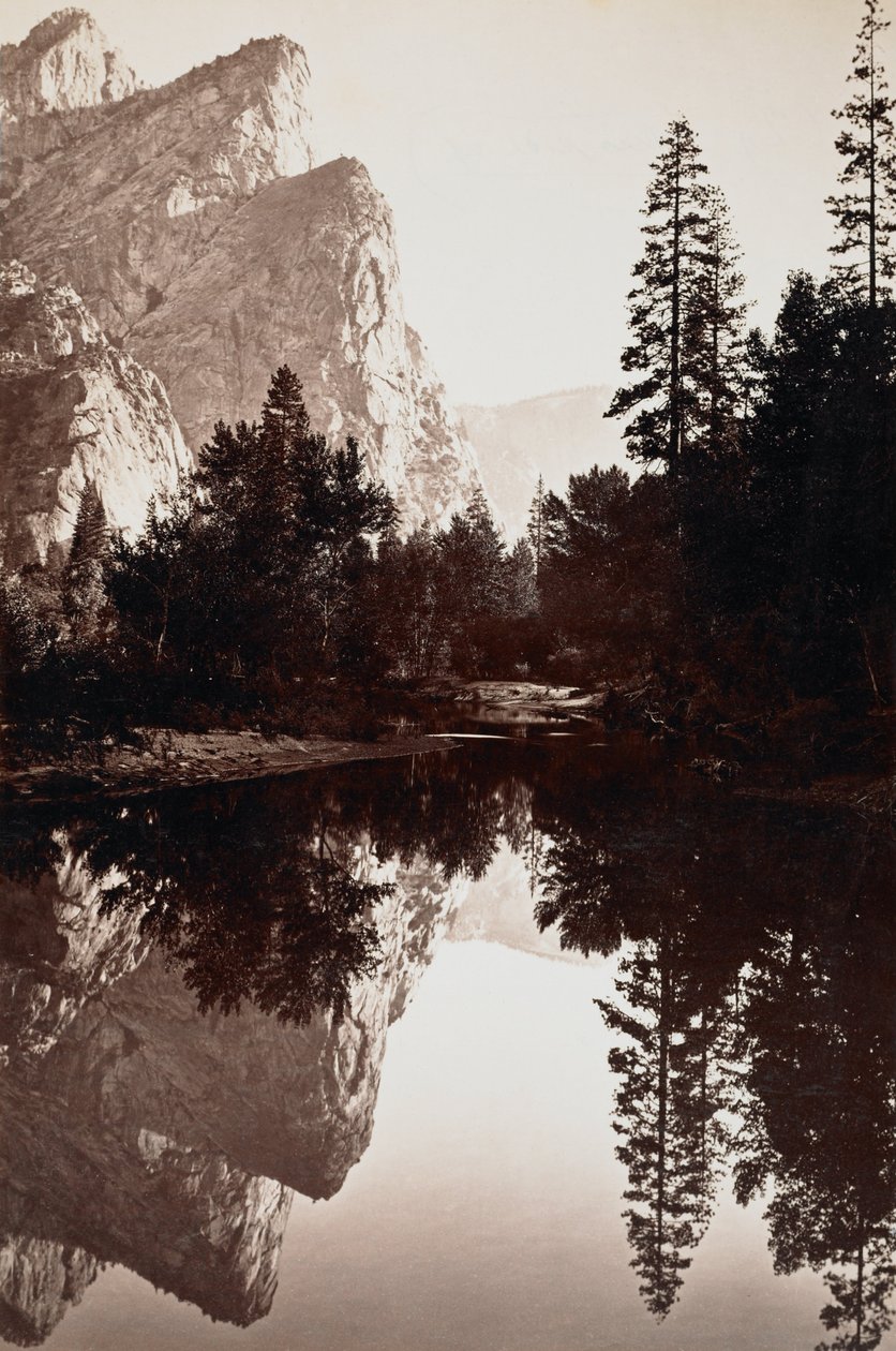 Three Brothers, Yosemite, Californien af Carleton E. Watkins